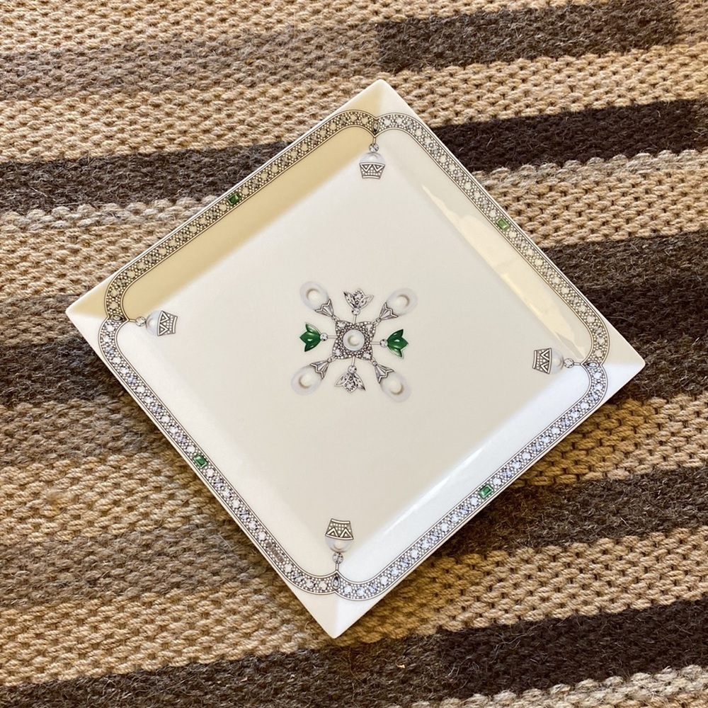 FRADKOF PARIS Ma Russie Gemstones Plate Hand Painted Luxury Limoges Porcelain